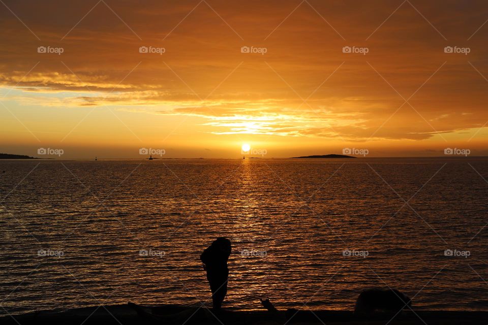 Sunrise on a beach