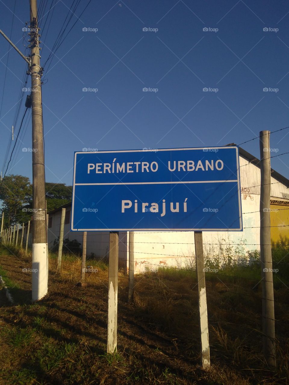Urban perimeter plaque...Placa de Perímetro urbano.. Pirajuí...