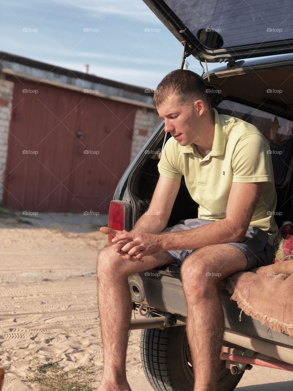 Outdoors man portrait