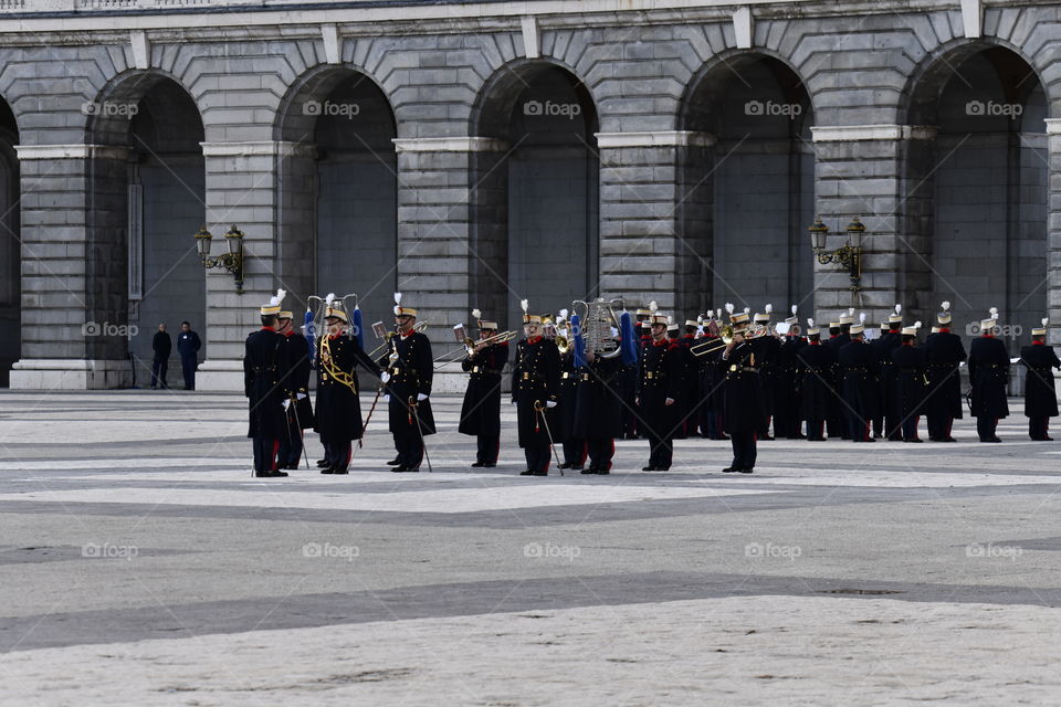 Cambio de guardia, Palacio Real, Madrid, España - Change of guard, Palacio Real, Madrid, Spain