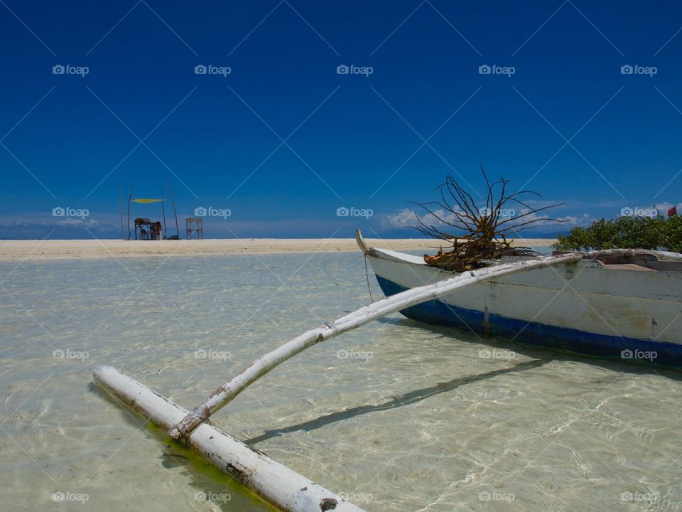 Boat in philippine sea 