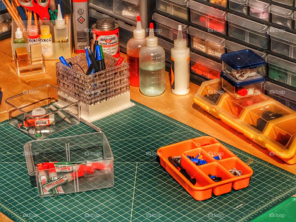 Hobby Workshop. Organized Workplace
