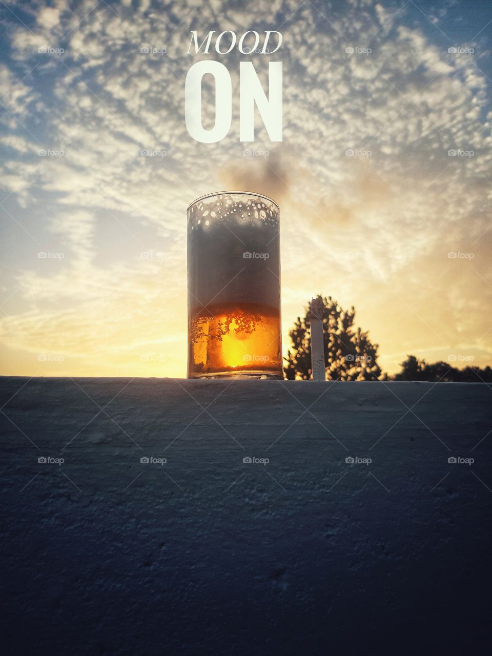 evening drinks and smoke is so colorful