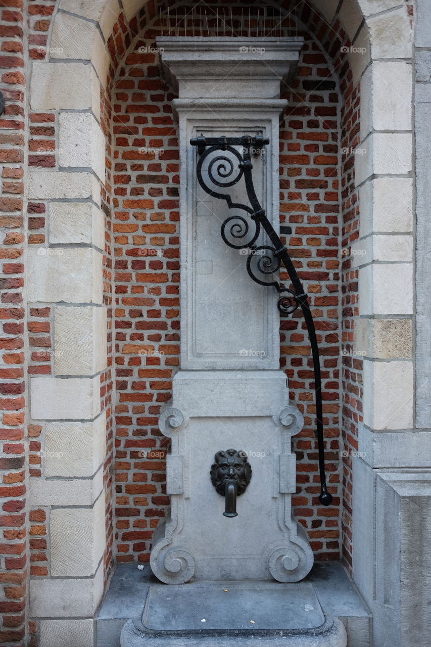 Old water pump in Antwerp