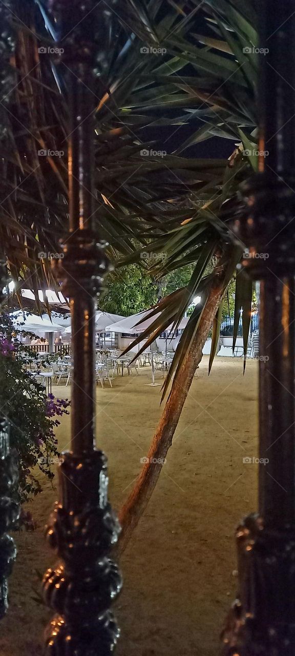 Cenador al atardecer