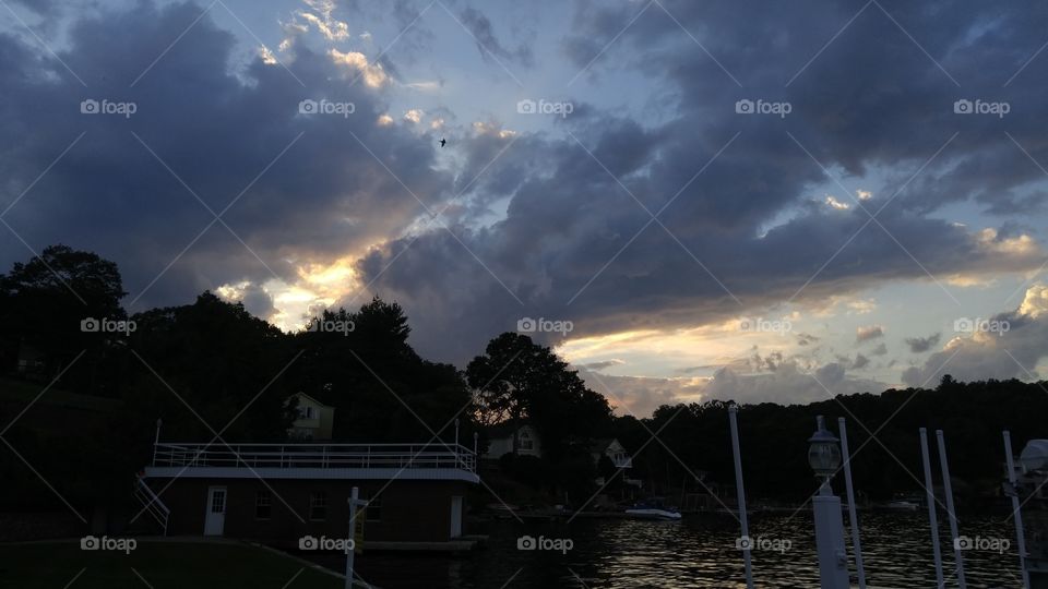 Water, Sunset, Dawn, Lake, Landscape