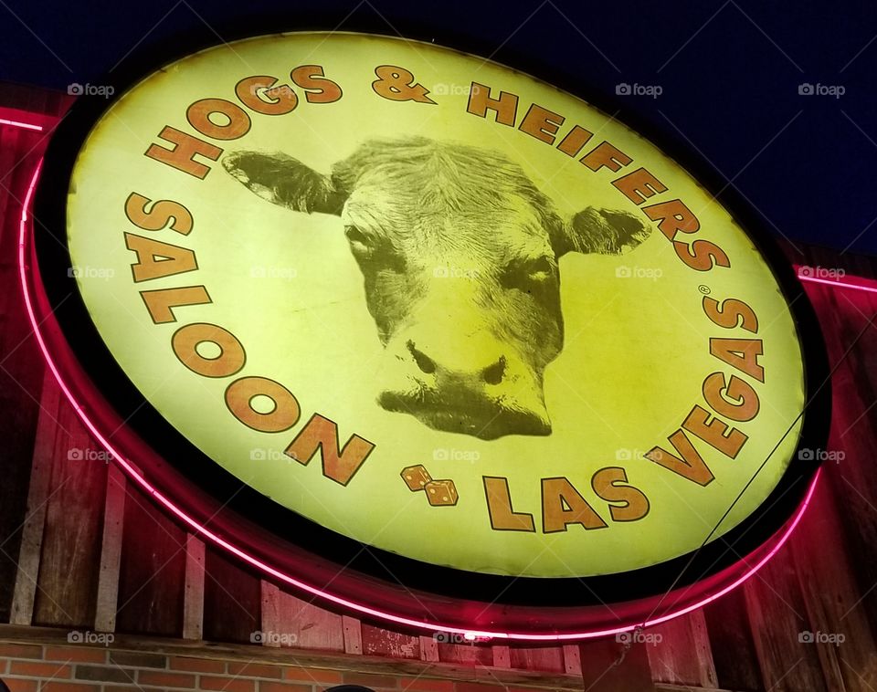 Hogs and Heifers sign