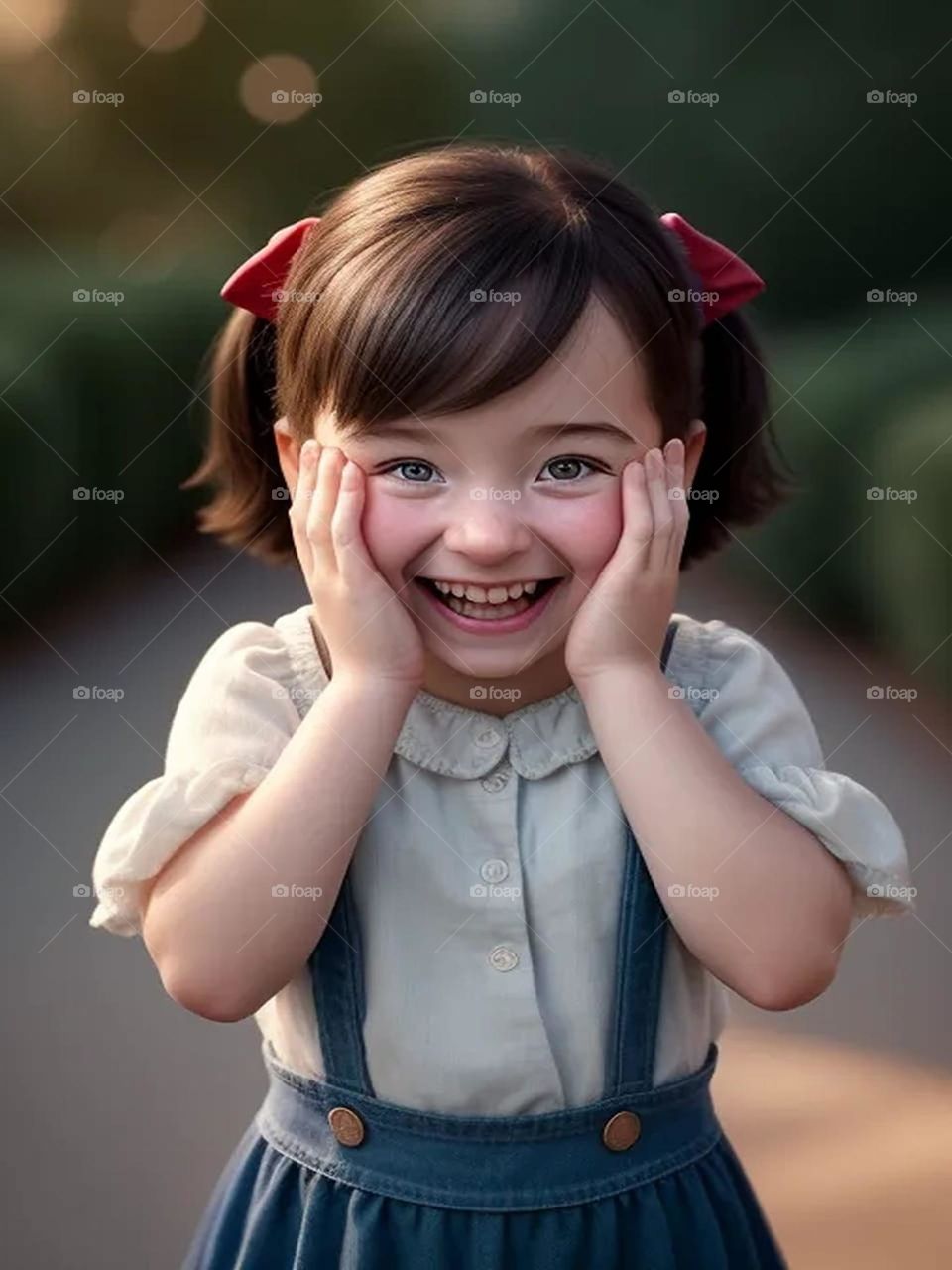 A cute little girl with a beautiful laugh