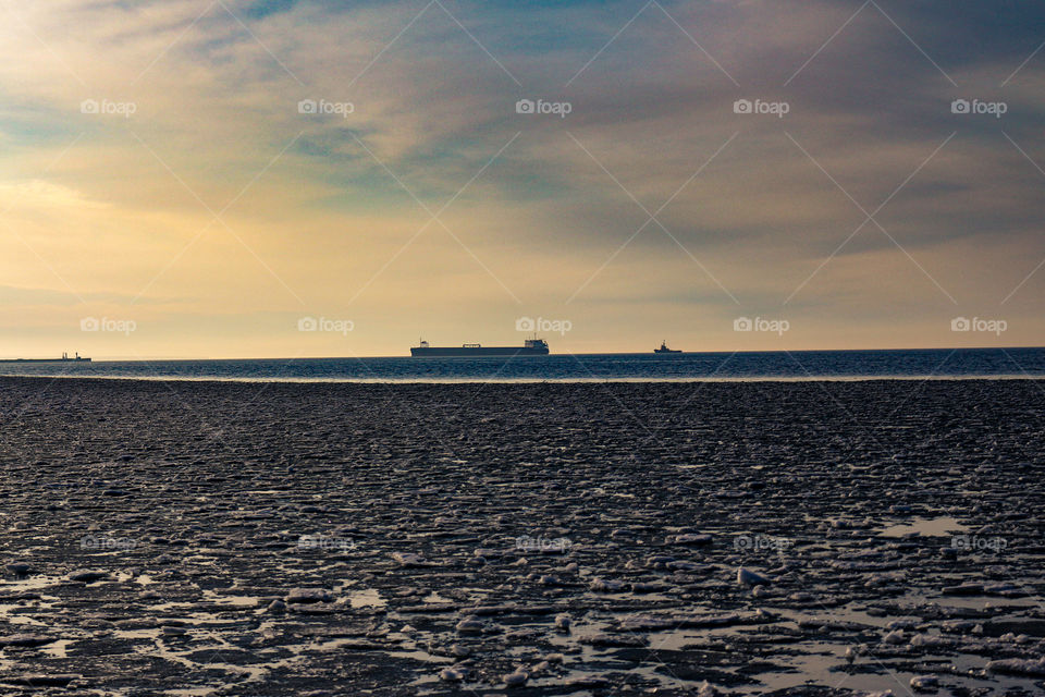 Ship in the distance