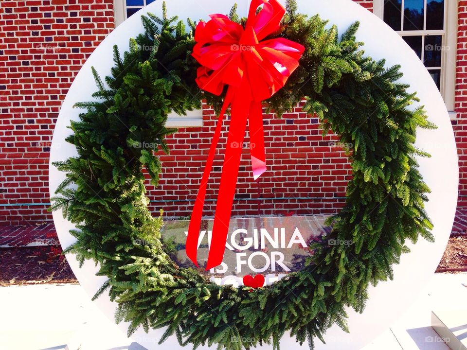 A beautiful Christmas wreath. 