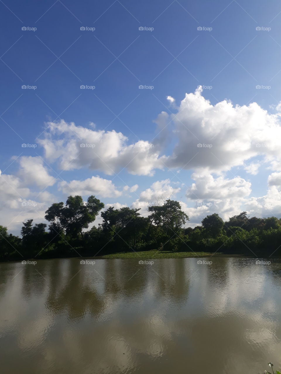 Nice clouds in the sky Indian village