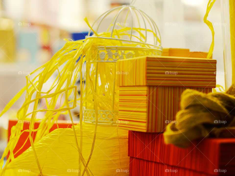 background with collection of gift boxes