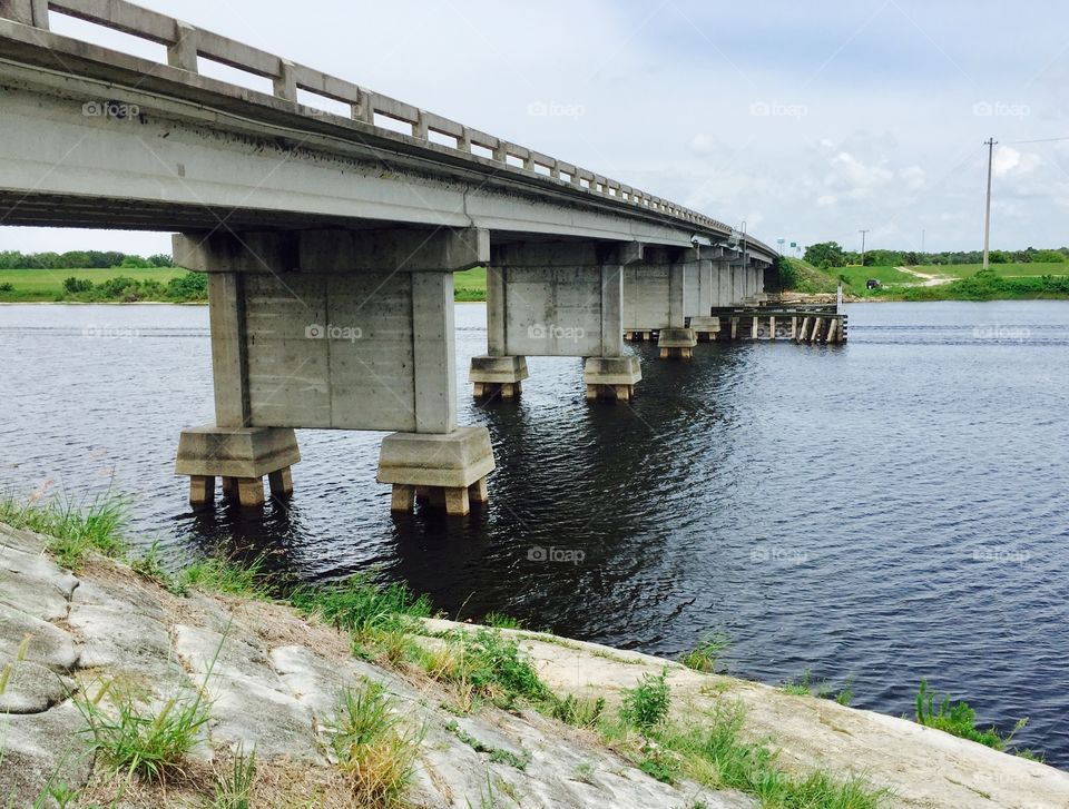 Bridge crossing canal on lake okeechobee 