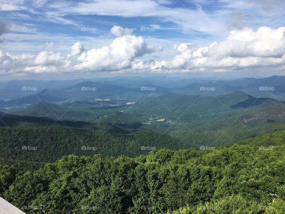 Scenic view in the blue ridge mountains 