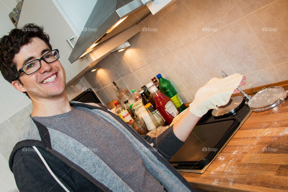 Baking and rolling tortillas 