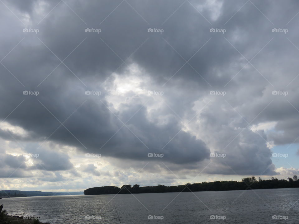 Clouds over the river