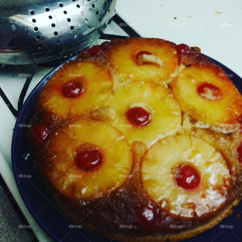 my first pineapple upside down cake