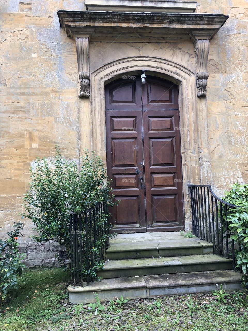The door to a community building that looks steeped in history and lifetime experiences.