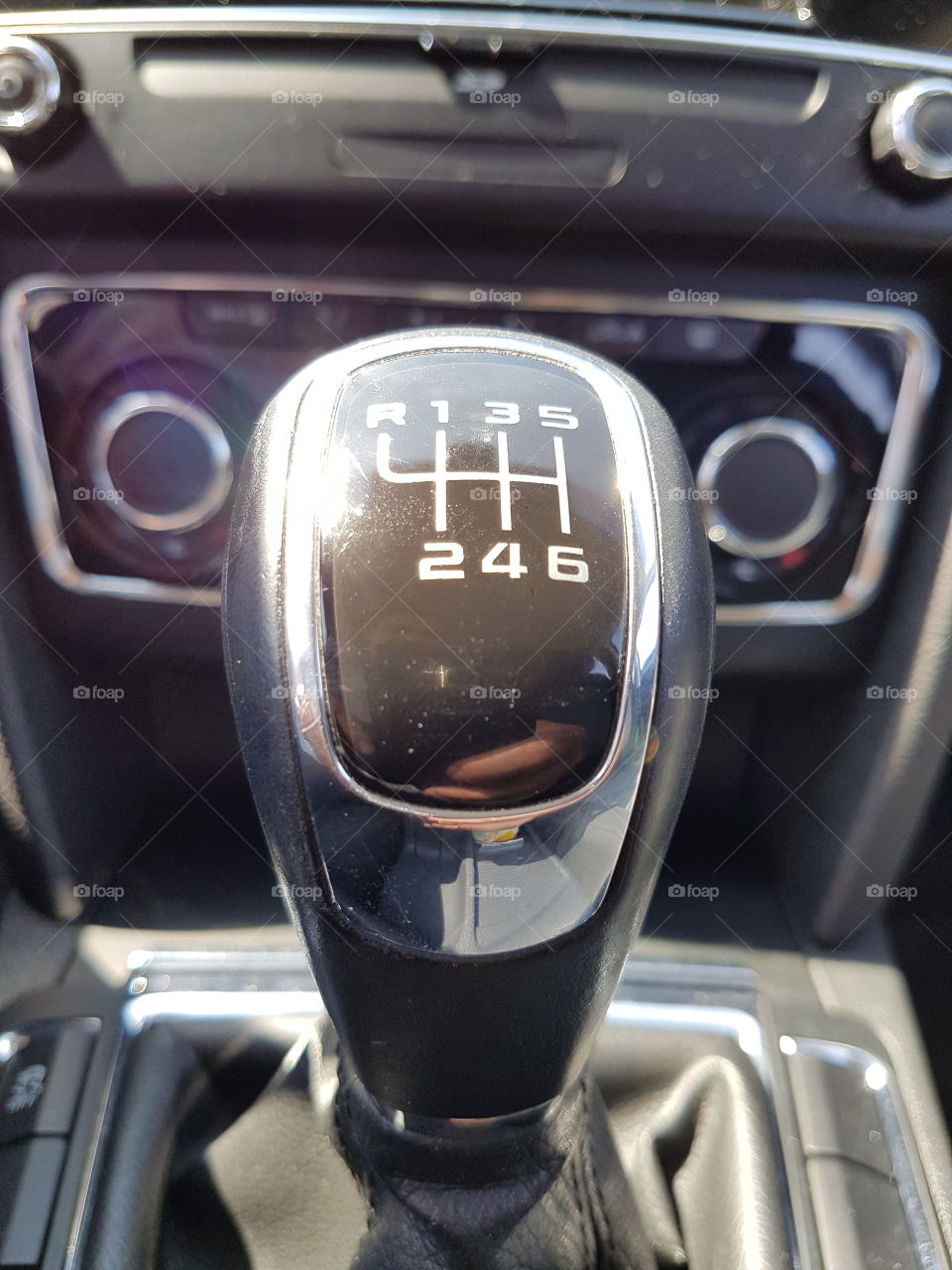 gearbox knob in the car