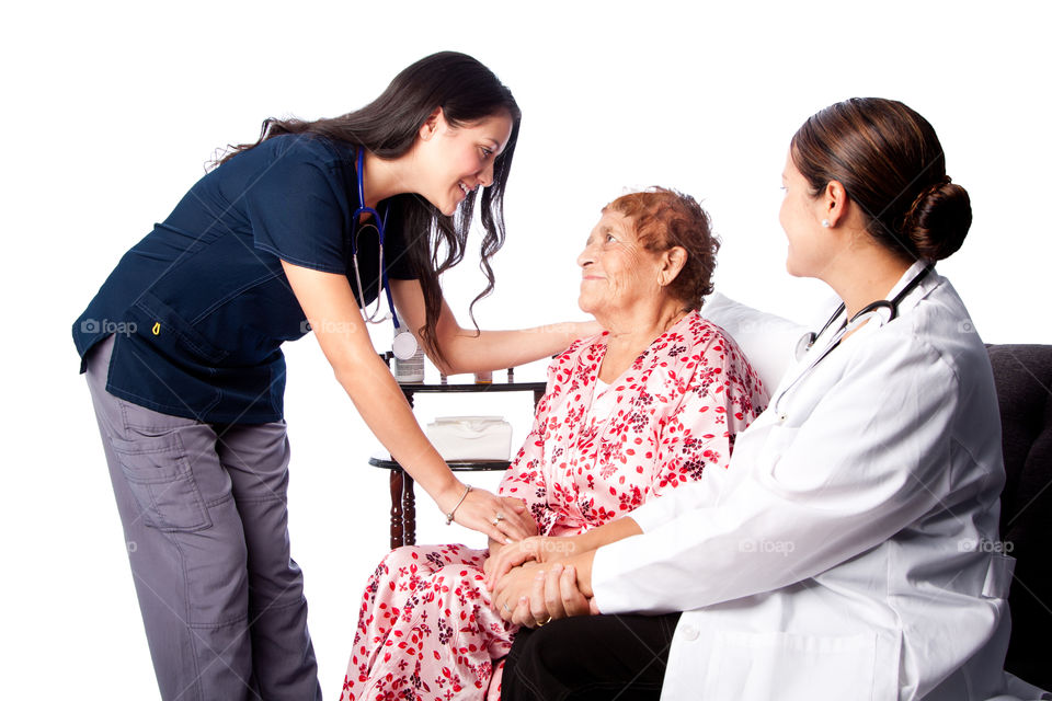 Medical consultation of senior woman