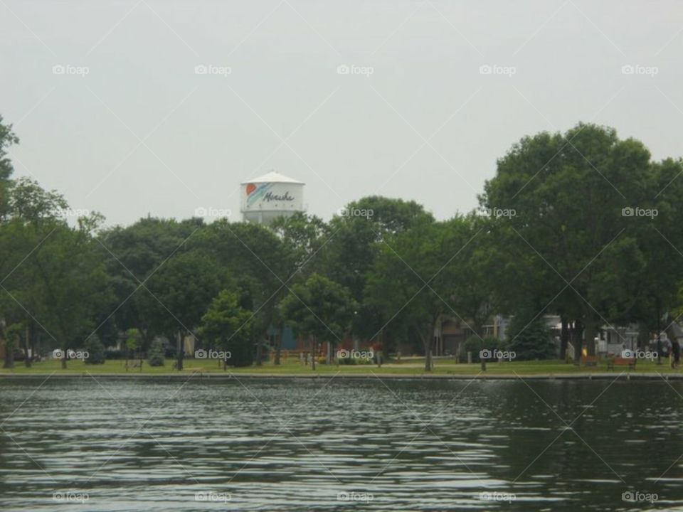 water tower off lake 