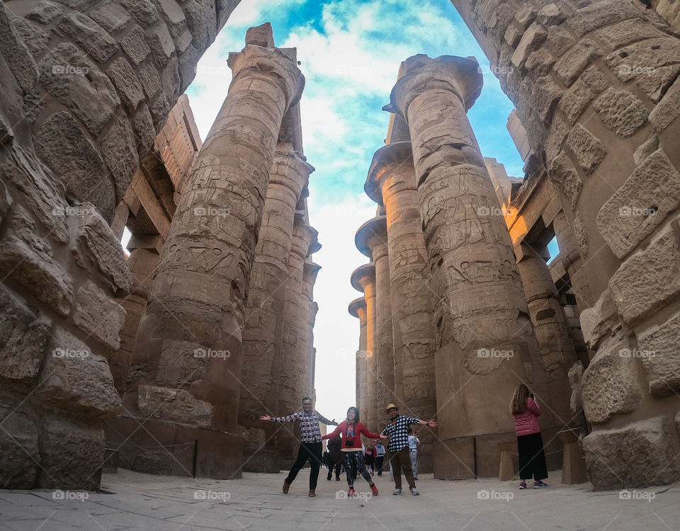 The greatest cathedral in the world , Great  of Karnak in Egypt