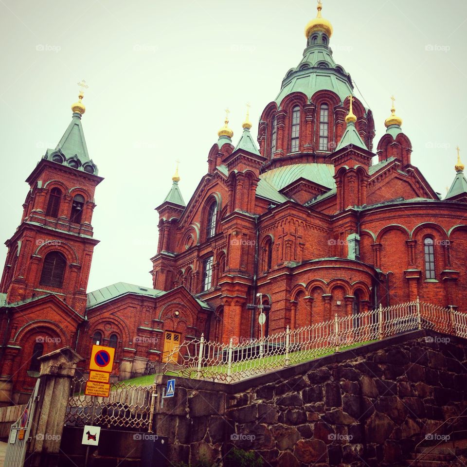 Uspenski Cathedral . Uspenski cathedral in Helsinki, Finland 