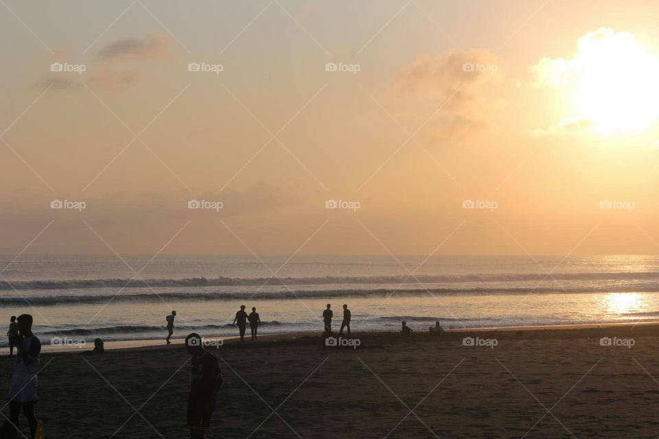 afternoon view in the beach