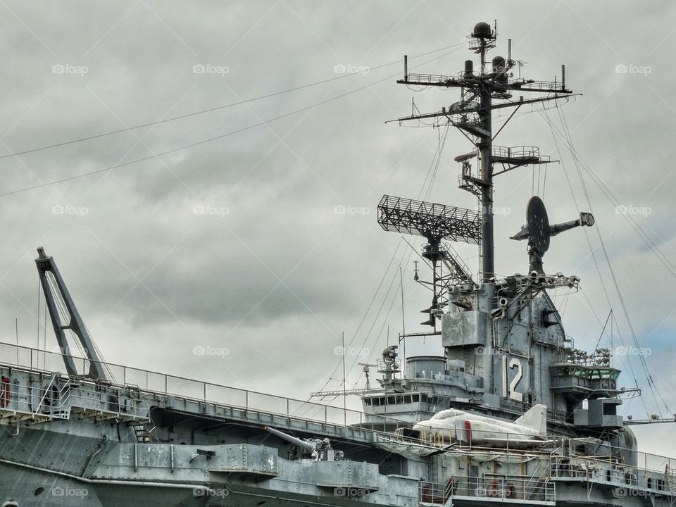 American Aircraft Carrier. USS Hornet Aircraft Carrier In Alameda
