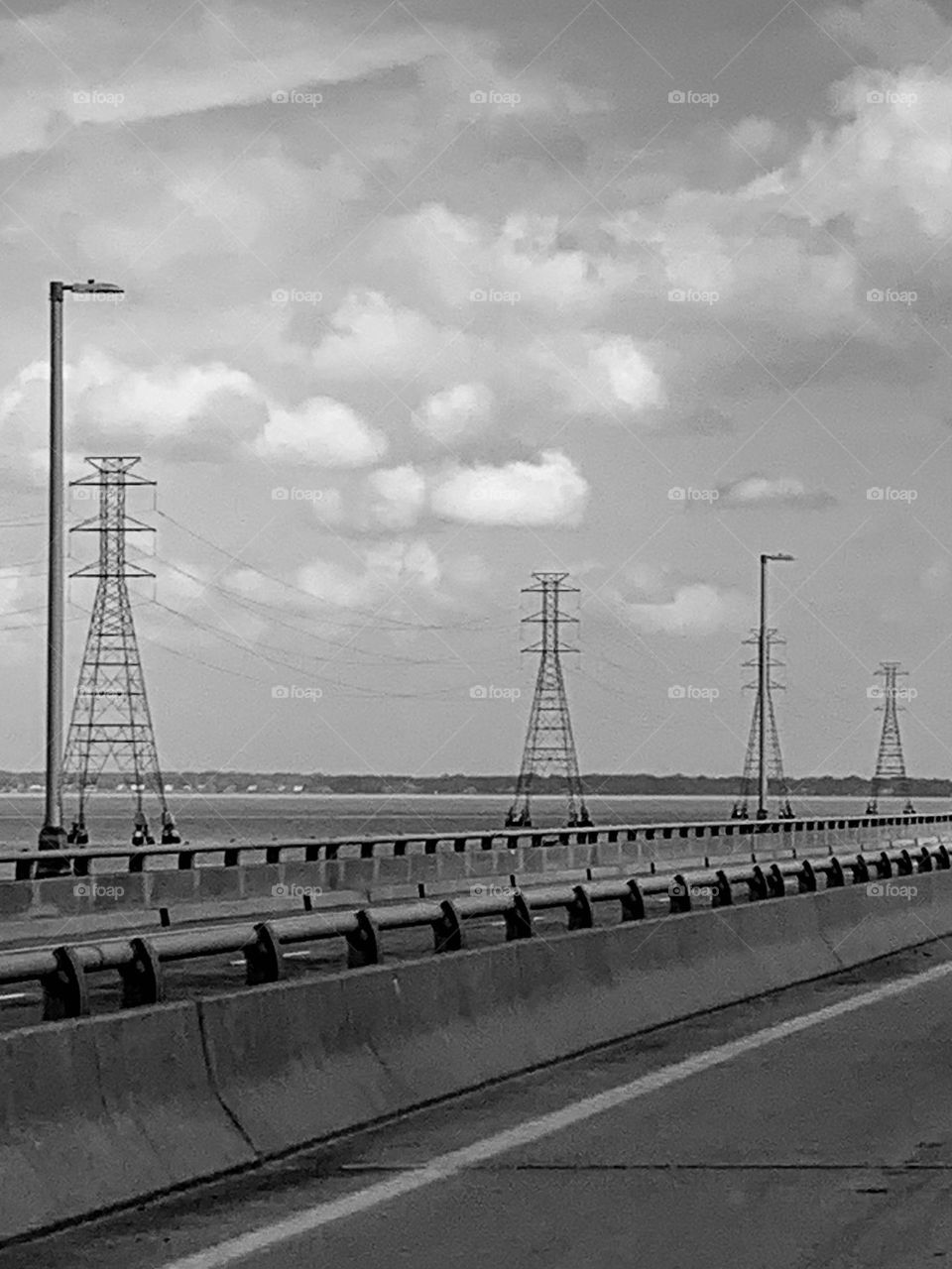 Power lines over water