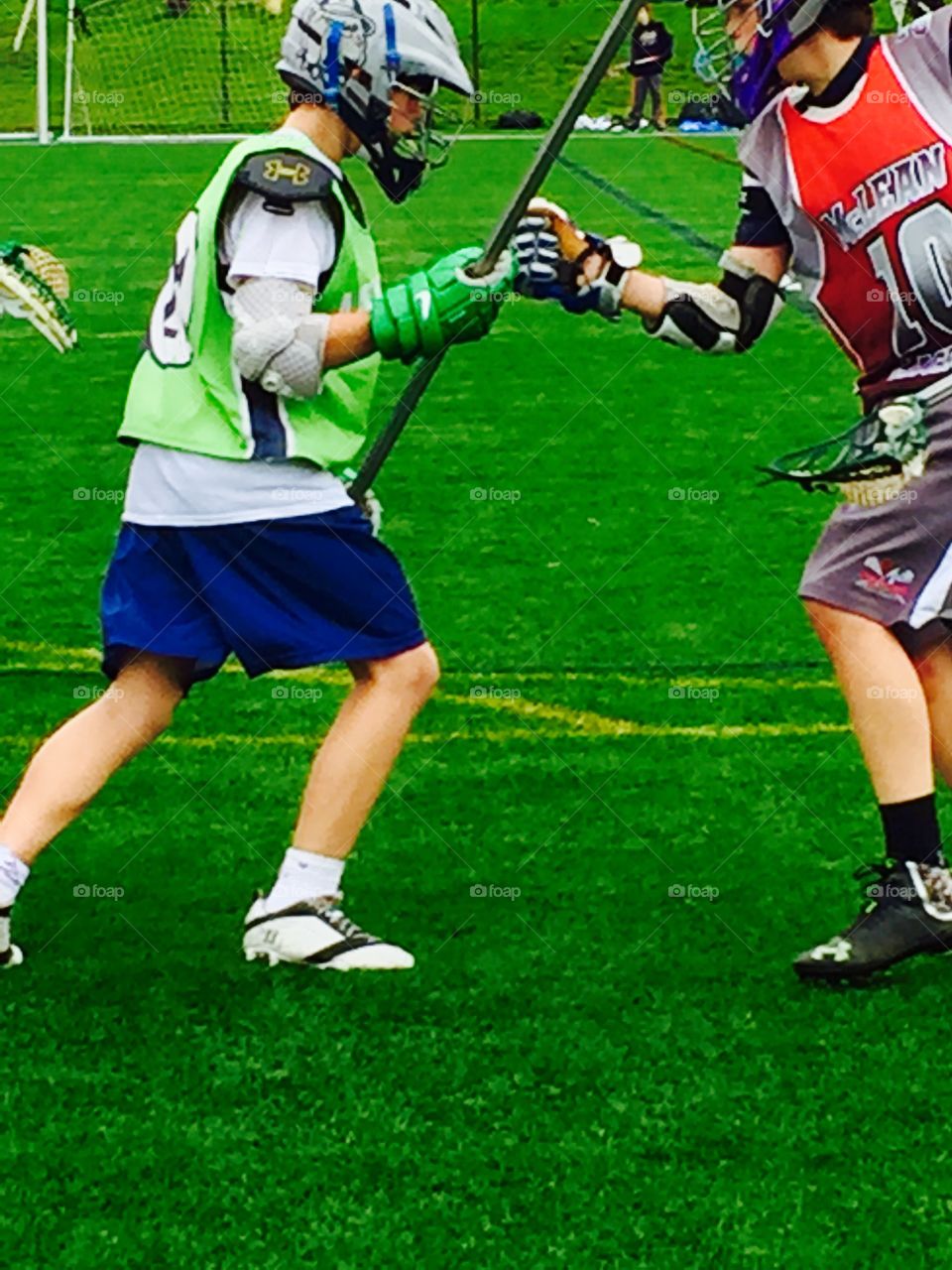 Youth boys lacrosse game