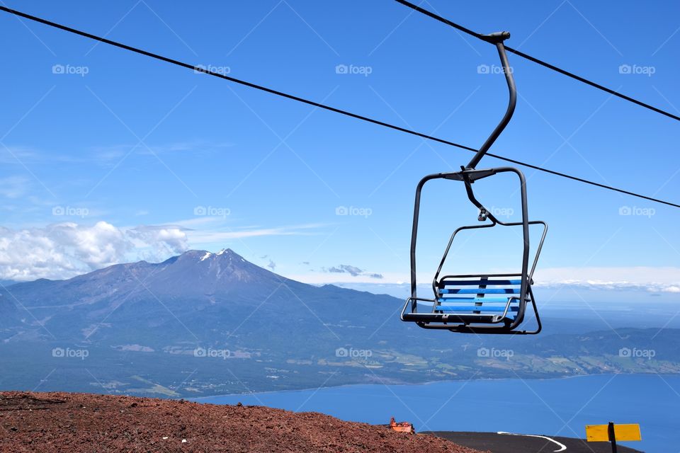 Ski lift at Osorno Volcano