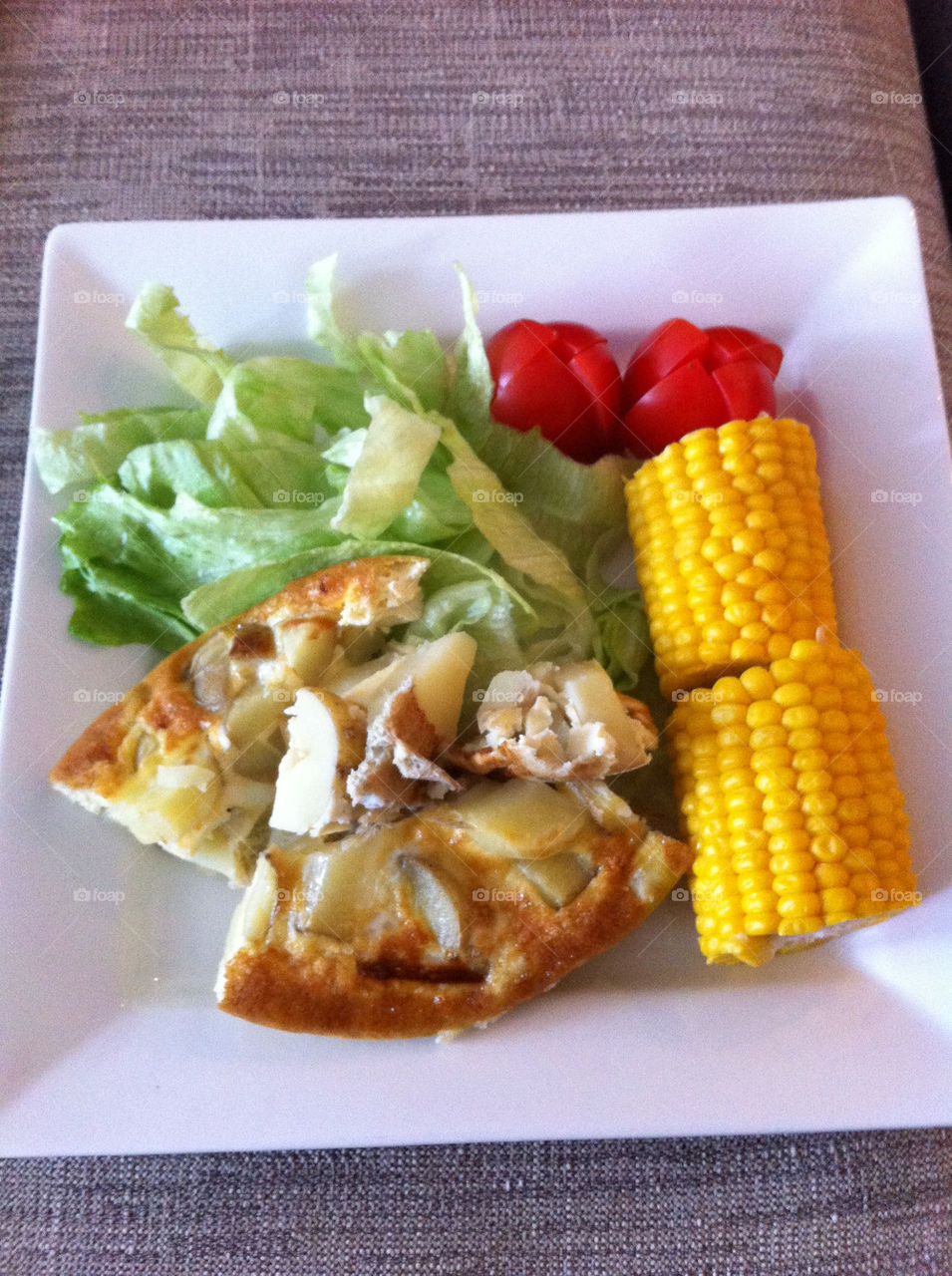 food meal corn omelette by scuba_suzy