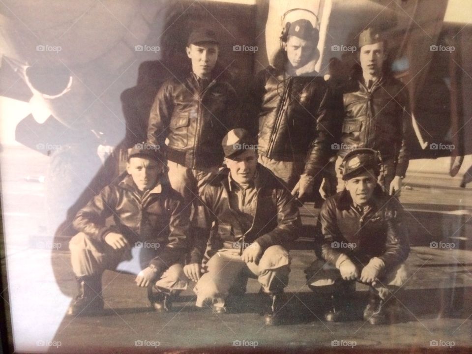 My Dad and crew, WWll. He's in the middle, 1st row.  He's the only one left of his crew. Will be 90 in Sept.