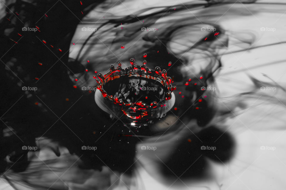 Water Drop- Selective Color Red