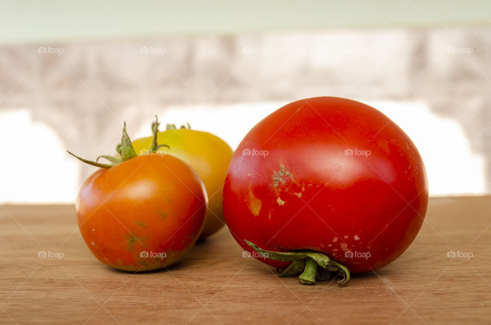 Large And Small Ripe Tomatoes