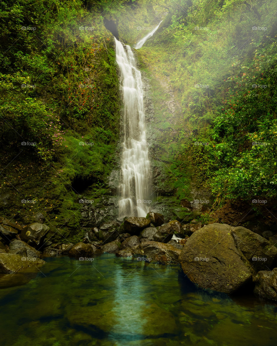 Waterfalls on oahu Hawaii (lulumahu falls)