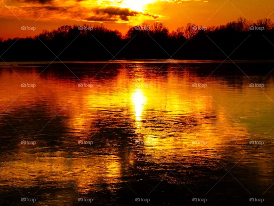 Beautiful view on the lake 