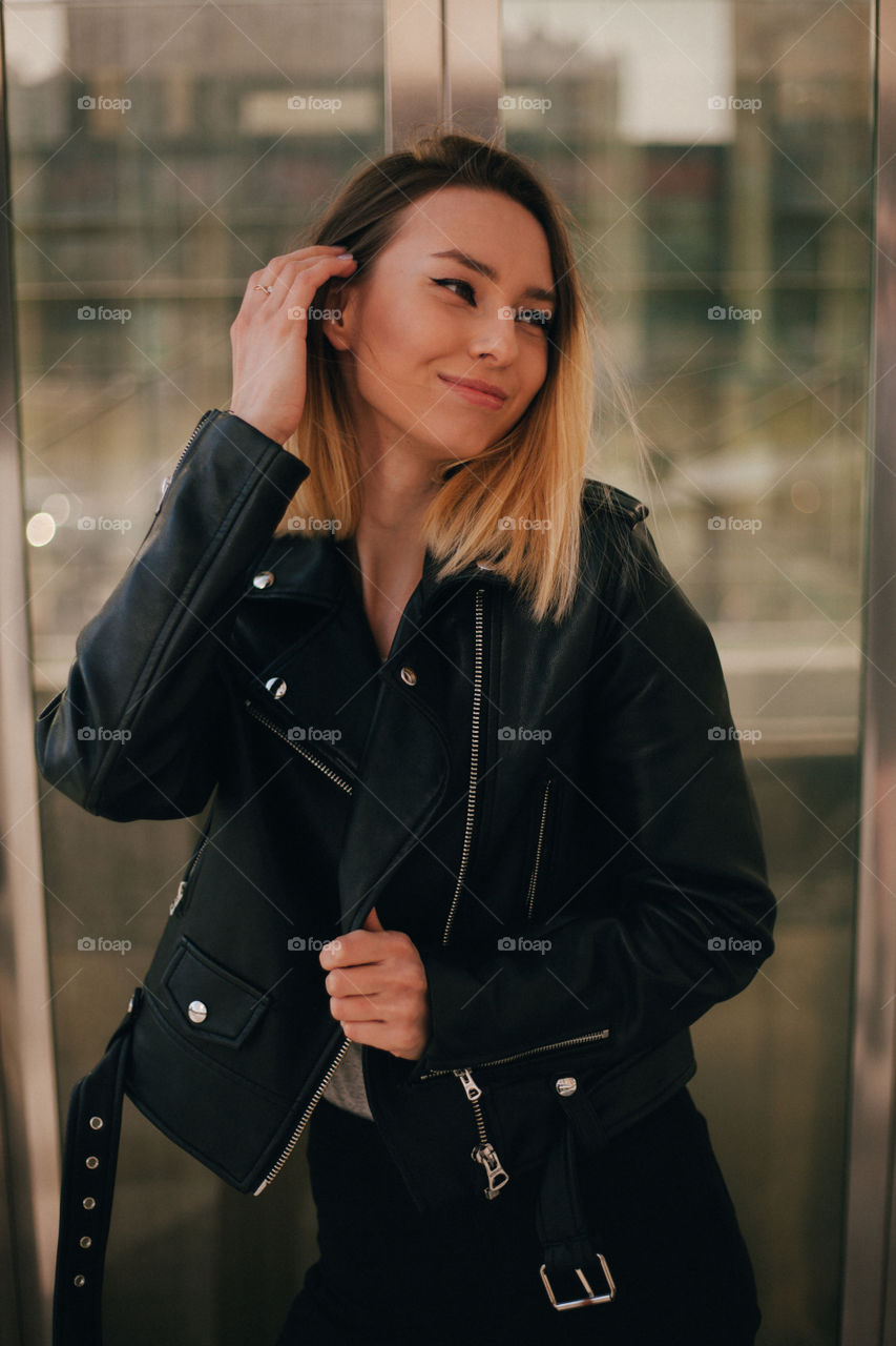 portrait photo of happy woman