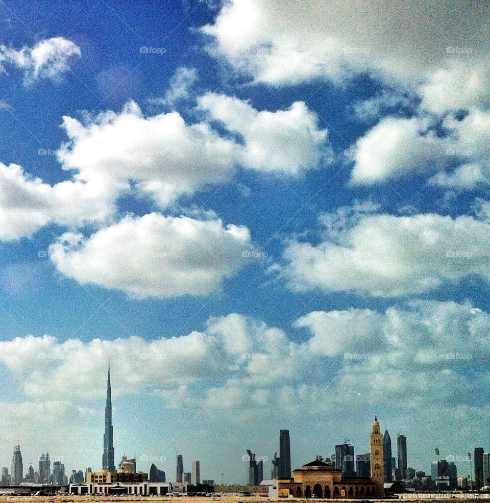 sky clouds skyline tower by obnasr