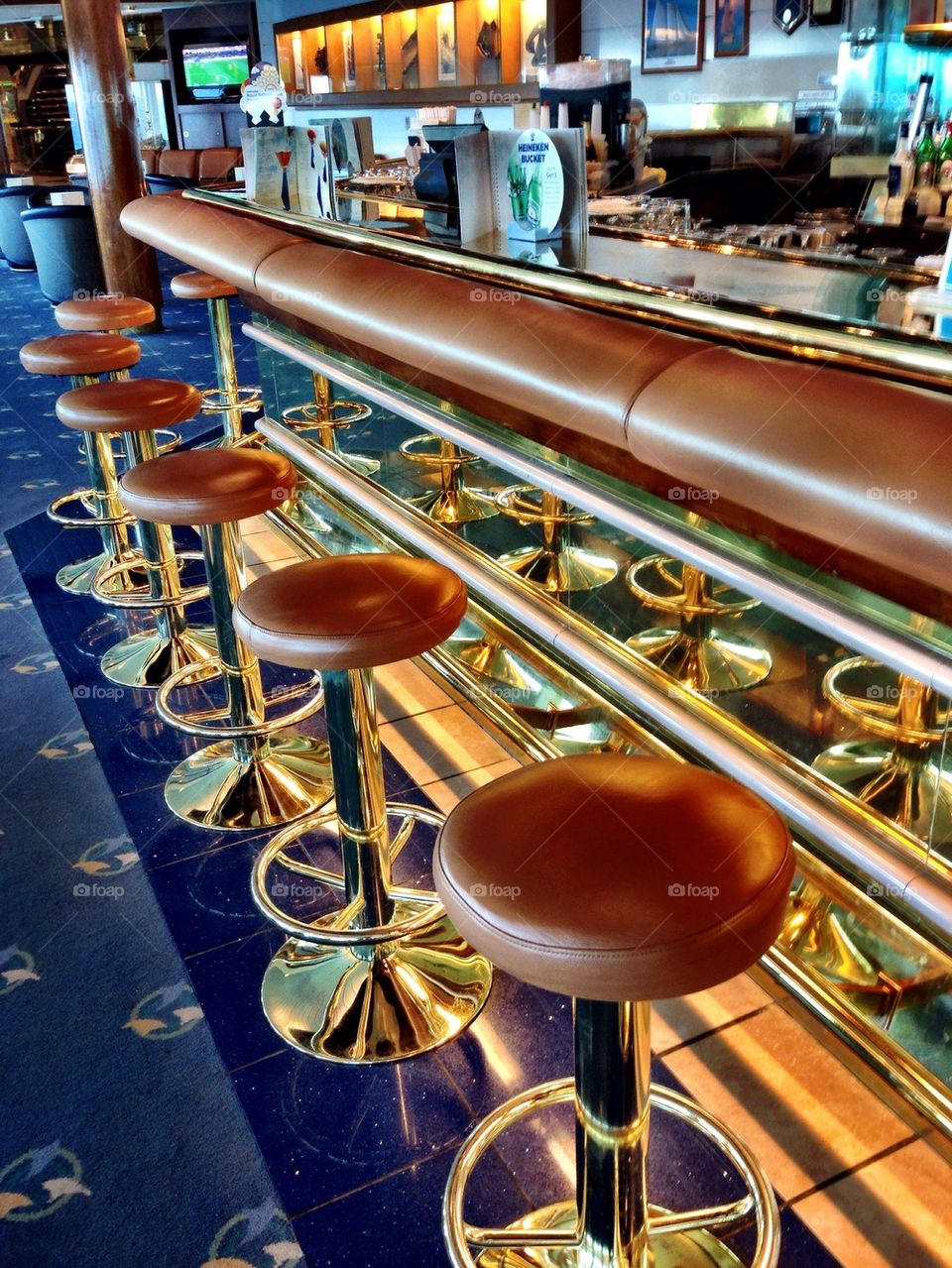 Stools in a bar