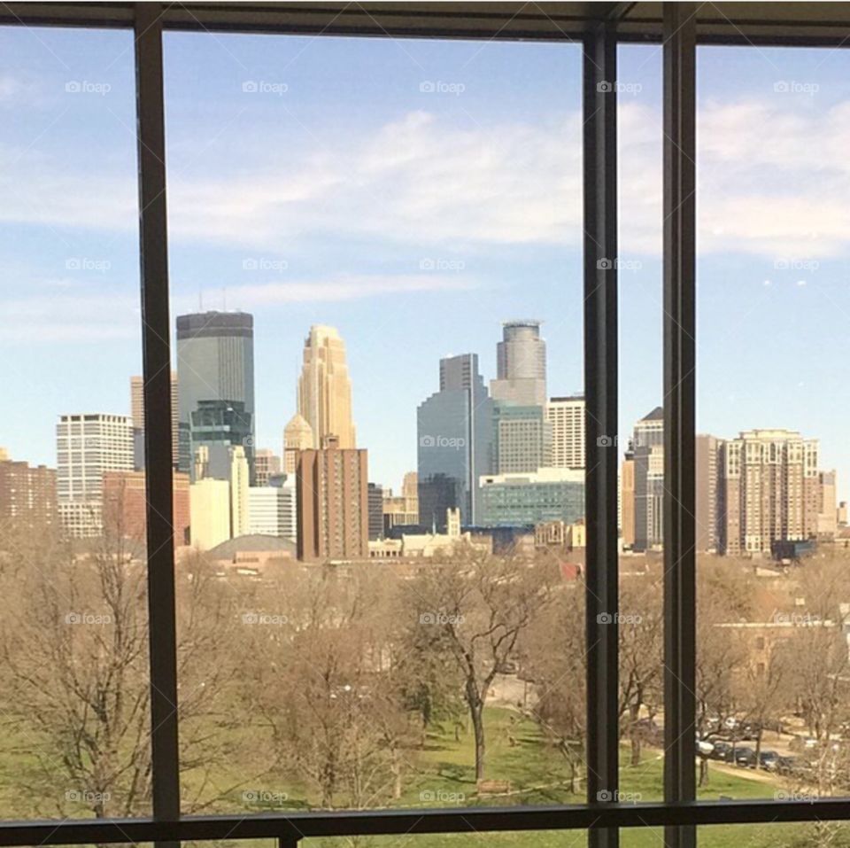 Beautiful shot of the Minneapolis skyline.