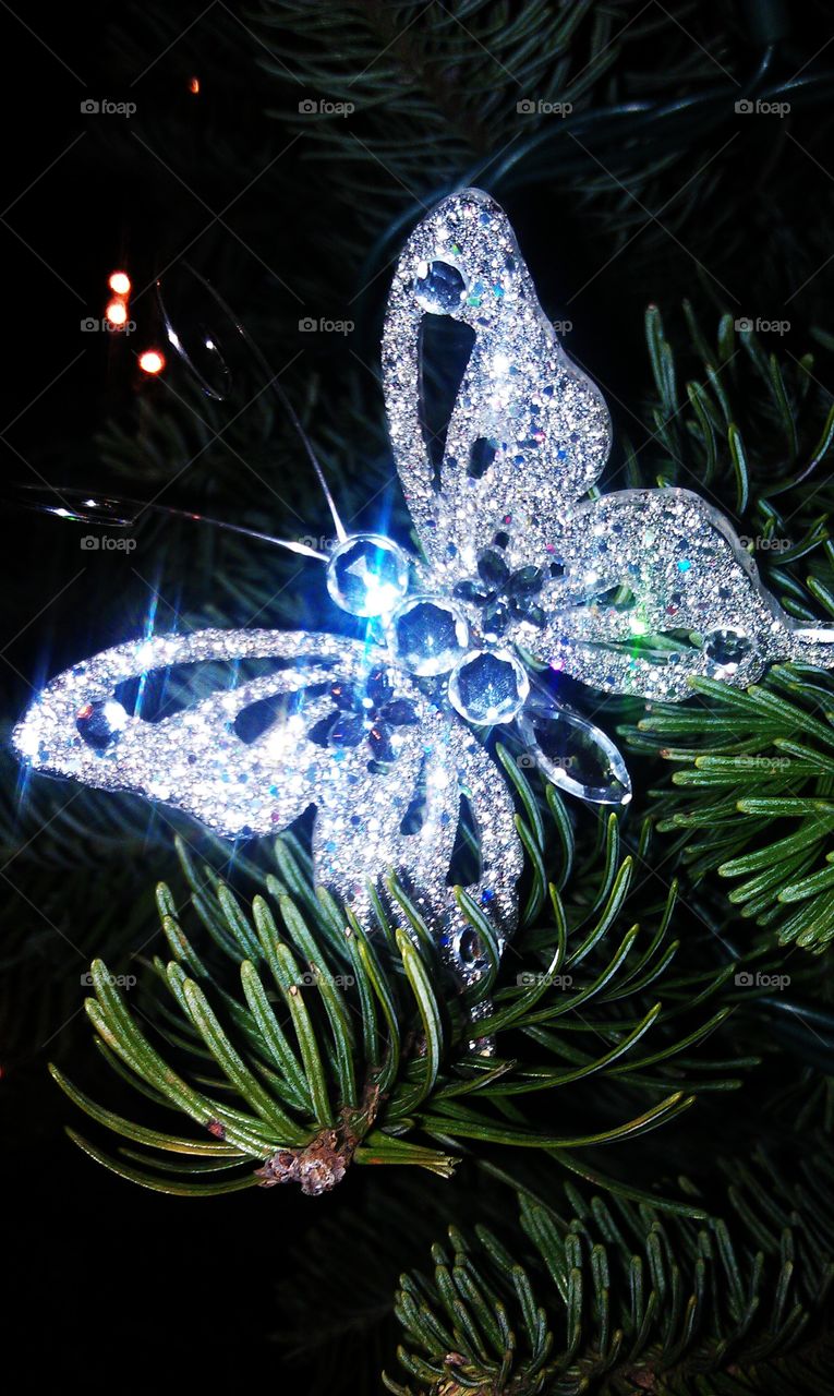 butterfly Christmas ornament tree