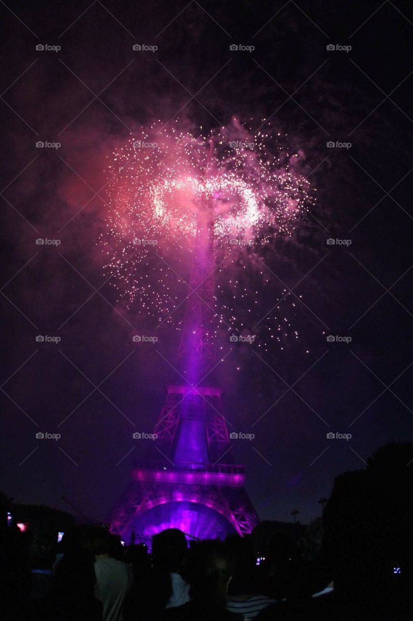 Bastille Day fireworks on Bastille Day