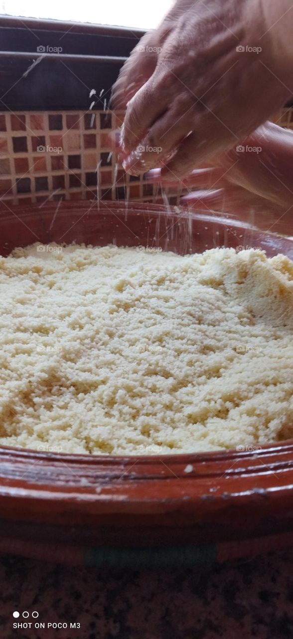 delicious and famous food in Morocco: the COUSCOUS.