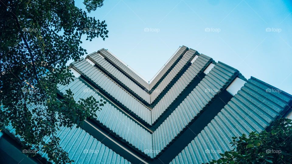 Neat angle of a parking garage.