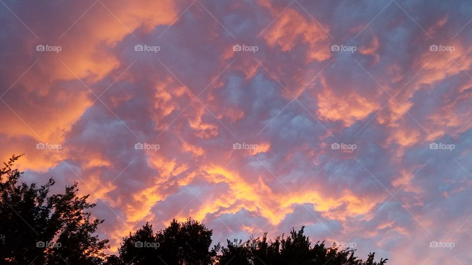 Pink North Carolina Sky and Clouds