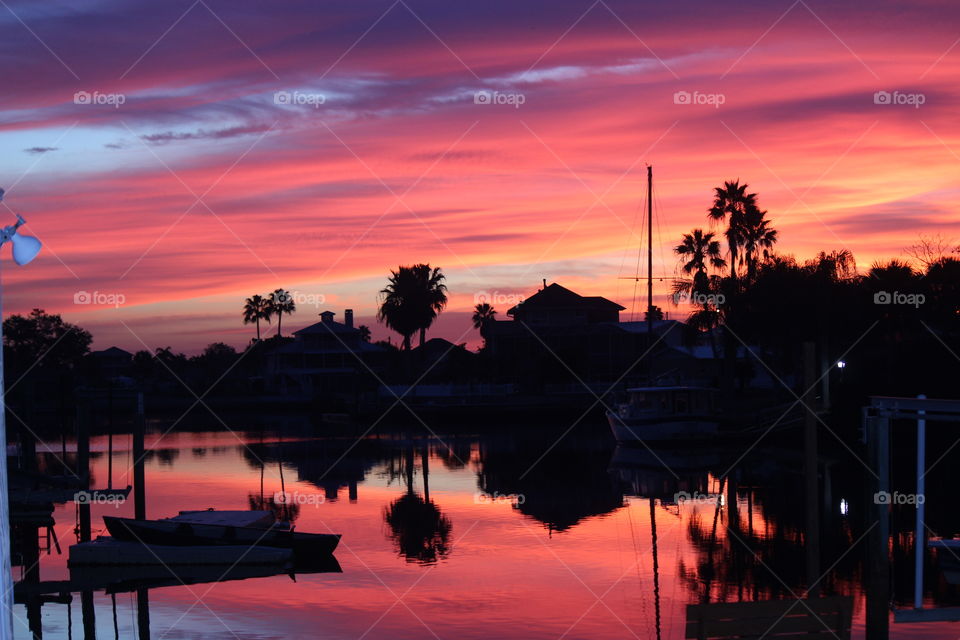 Sunrise over hernandob beach
