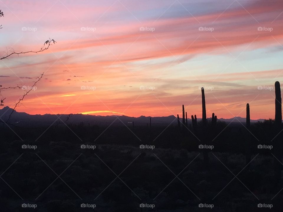 Sunset over Tucson AZ