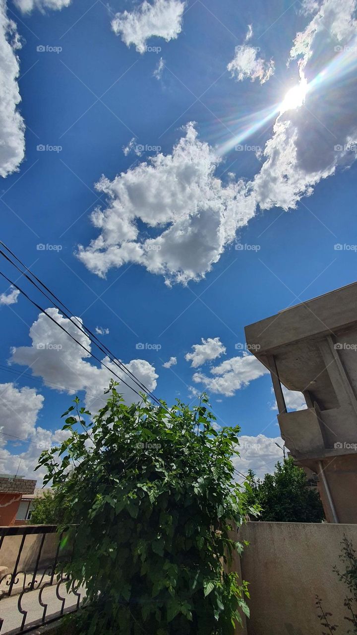 Clouds and blue sky